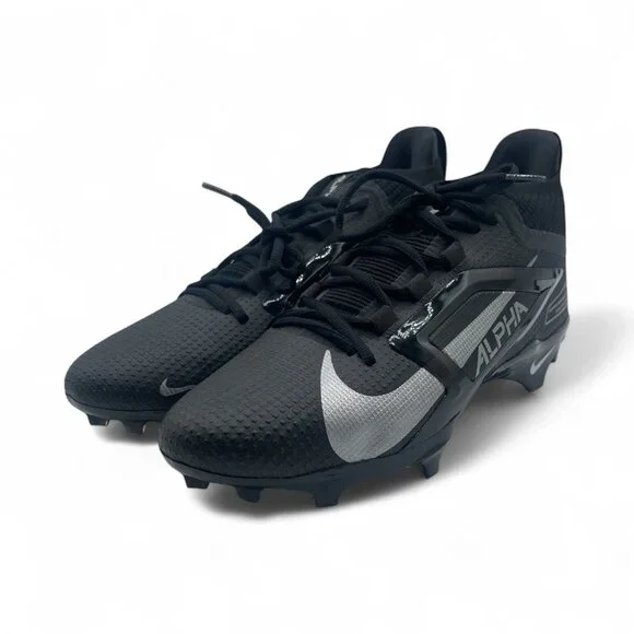 Nike Alpha Elite 4 Menace Football Cleats Black Grey FD7036-002 Mens Sz 10.5 New - Picture 3 of 6